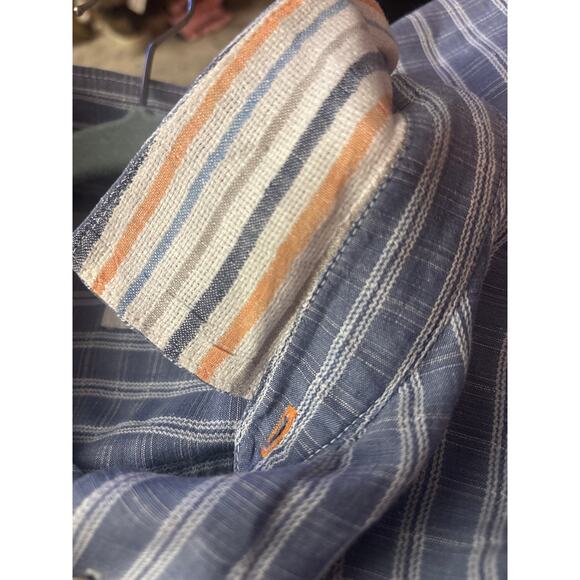 Tommy Bahama Mens Button Up Striped Shirt XL Alternative Cuff Career Casual - Picture 7 of 12